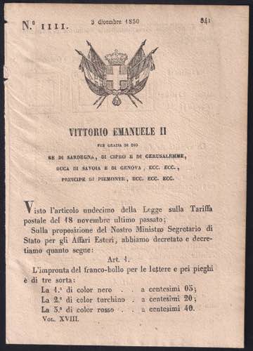 1850 Regio Decreto di S.M. ... 