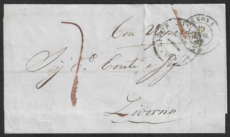 Lettera da Genova 19 agosto 1852 ... 