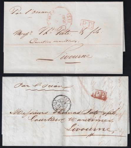 1846/49 Due lettere da Marsiglia a ... 
