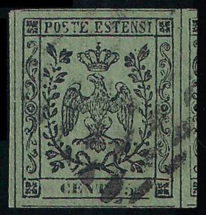 1852 Aquila Estense c.5 verde ... 