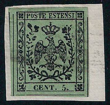 1852 Aquila Estense c.5 verde ... 