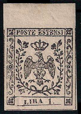 1852 Aquila Estense L.1 bianco Bdf ... 