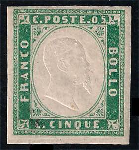 1855 C.5 verde smeraldo (13d ... 