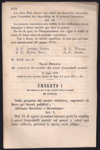 1879 R.Decreto n.° 5016 del 7 ... 