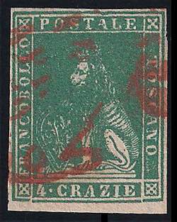 1857 Marzocco cr.4 verde (14 ... 