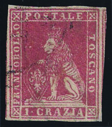 1857 Crazie 1 carminio (12 ... 