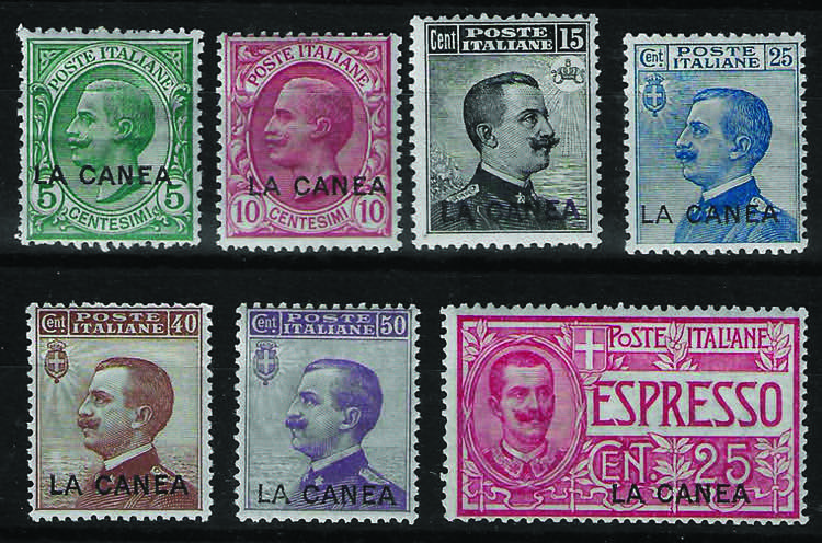 LA CANEA - 1907/12 Soprastampati ... 