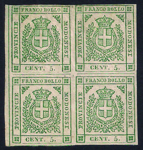1859 Quartina c.5 verde (12 ... 
