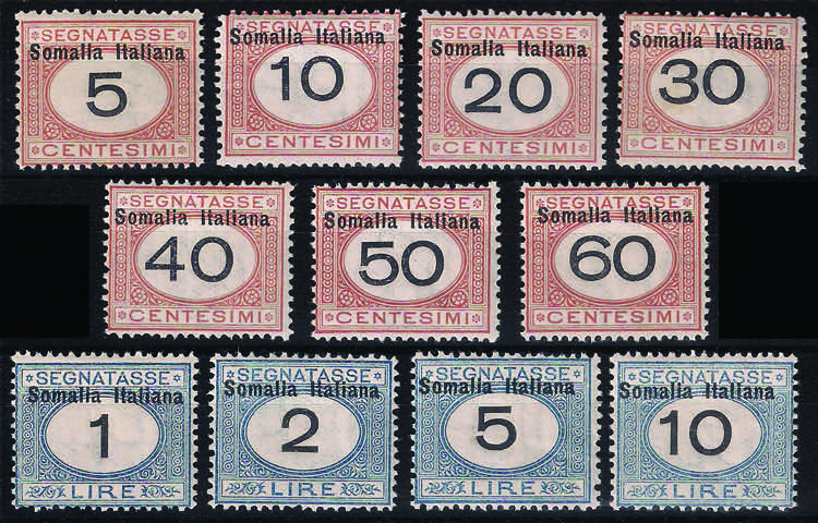 SOMALIA - 1926 Segnatasse cifre in ... 