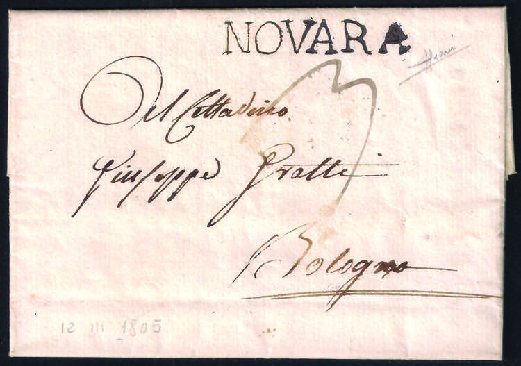 1805 Lettera da NOVARA del 12 ... 