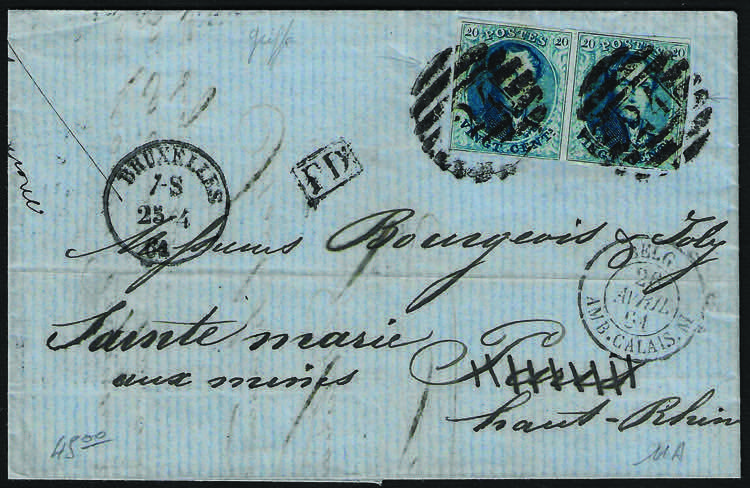 1861 Lettera con coppia c.20 ... 
