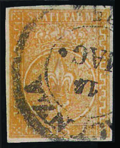 1853 Cent.5 giallo arancio (6 ... 