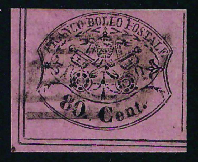 1867 Cent. 80 rosa lillaceo (20 ... 