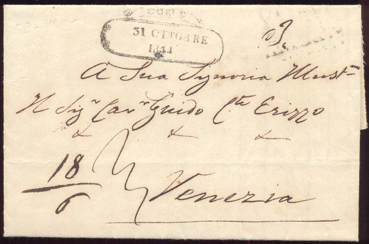 Vie di Mare - 1844 Lettera per ... 