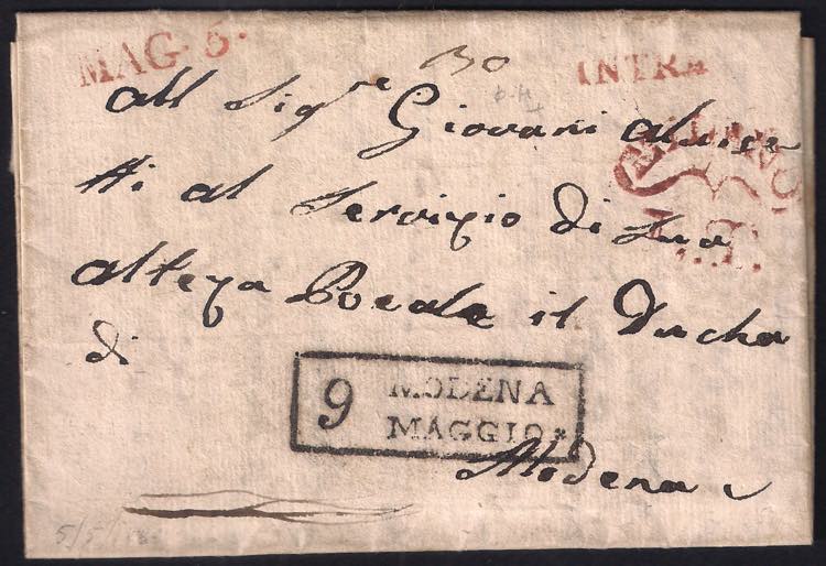Prefilateliche - 1823 Lettera del ... 