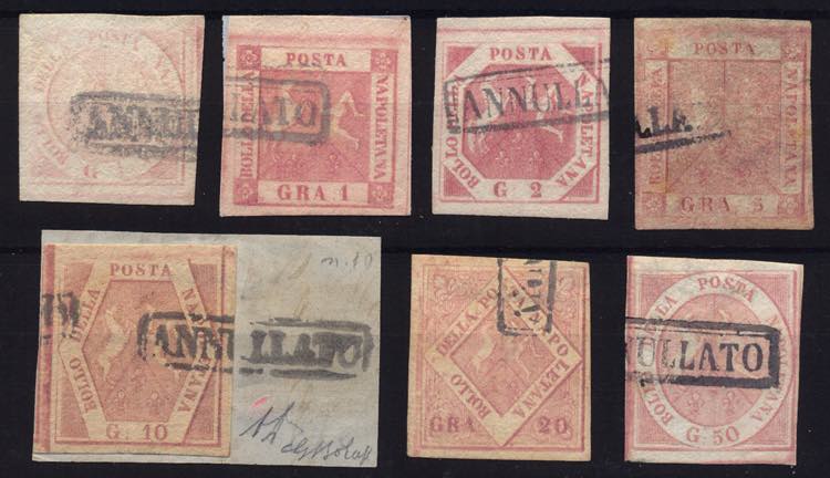 Napoli - 1858 Serie tipo di 7 ... 