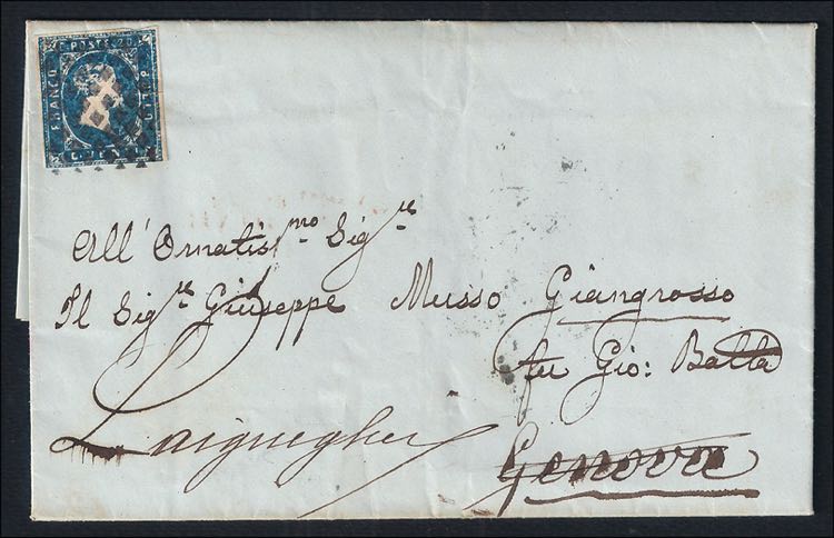 Lettera del 5 sett.1852 per Genova ... 