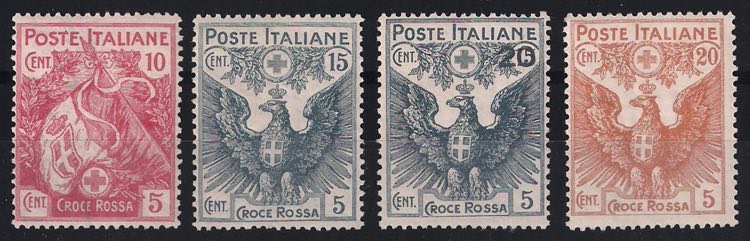 1915/18 Croce Rossa serie cpl. 4 ... 