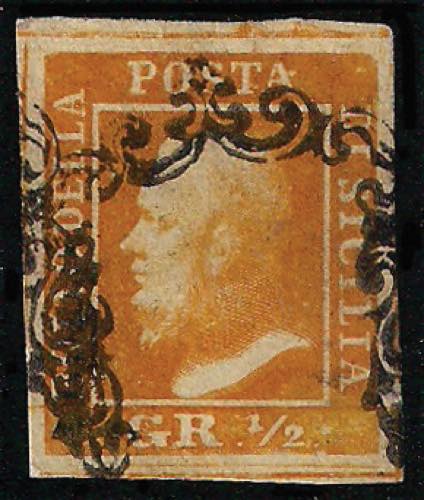 1859 gr. 1/2 arancio pos. 7 (1) ... 