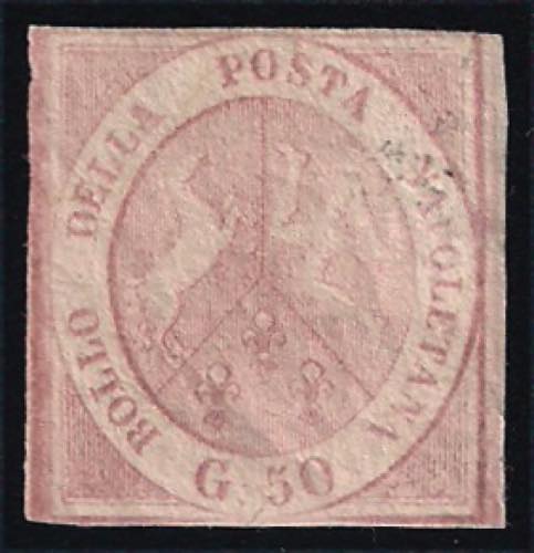1858 gr.50 rosa brunastro (14 ... 