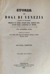 1864 Primo e secondo volume STORIA DEI DOGI ... 