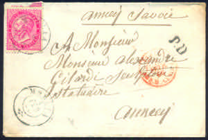 Lettera da MOLLIA 1 FEB.66 con c.40 carminio ... 