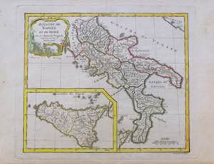 1776 Carta del REGNO DI NAPOLI E DI SICILIA ... 