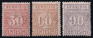 SERVIZIO COMMISSIONI - 1913 Cifra cpl. 3 ... 