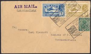 INDIA - 1934 Volo Karachi-Italy con annullo ... 