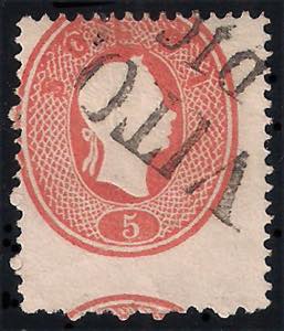 1861/62 Effigie s.5 rosso con dentellatura ... 