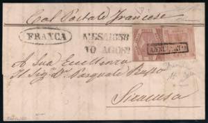 Lettera da Napoli 8 agosto 1858 per Siracusa ... 