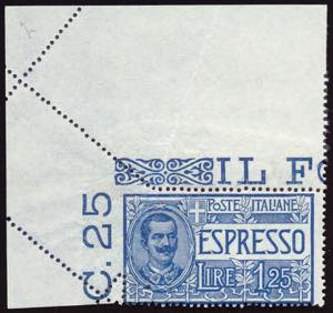 ESPRESSI - 1925/26 Floreale L.1,25 azzurro ... 