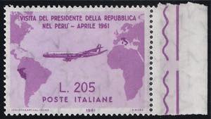 1961 Gronchi rosa L.205 (921) bordo di ... 