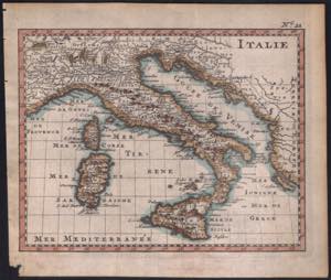 1722 ITALIE carta tratta dalla ... 