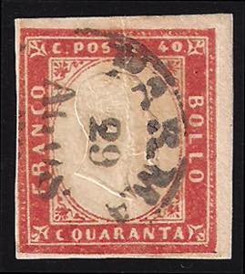 Sardegna c.40 rosso mattone (A4 cat.3000) su ... 