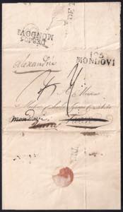 Lettera da Lesegno 6 sett.1813 con bollo 105 ... 