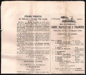 1853 Giornale Gazzetta Piemontese del 17 ... 