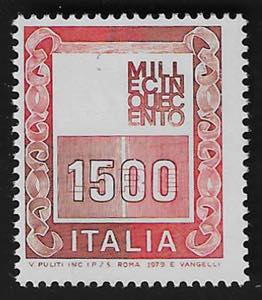 1978/87 Alti Valori L.1500 francobollo ... 