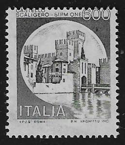 1980/92 Castelli L.600 nero, francobollo ... 