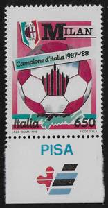1988 Milan azzurro L.750 con stampa del ... 