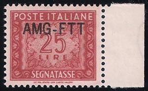 SEGNATASSE - 1954 Cifra L.25 rosso bruno con ... 