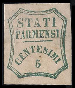 1859 Governo Provvisorio c.5 verde azzurro ... 