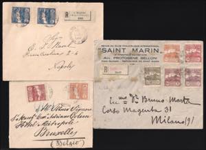 1905/25 Una lettera per il Belgio e due ... 