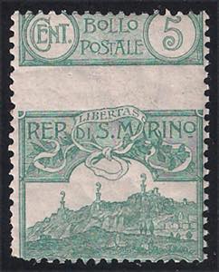 1903 Veduta c.5 verde con dentellatura ... 