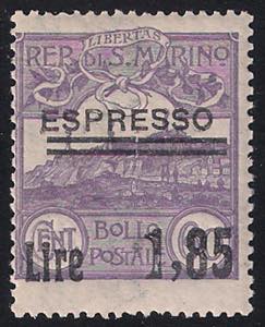 1926 Espresso soprastampato per posta ... 