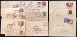 1895/1935 Due lettere, cinque cartoline, due ... 