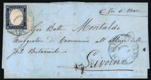 Lettera da Genova 20 giugno 1862 impostata ... 