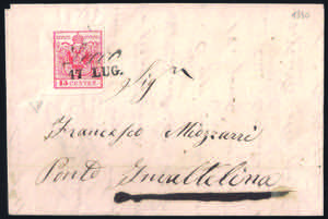 Lettera del 1850 da LECCO 17 LUG. a Ponte ... 