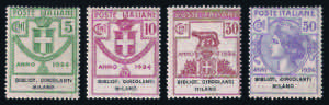 1924 Bibliot. Circolanti Milano serie cpl. 4 ... 