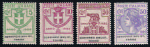 1924 Consorzio Bibliot. Torino serie cpl. 4 ... 